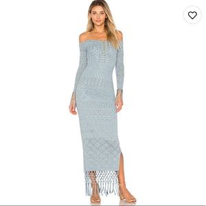 X Revolve Rose Dress fringe bottom dress.